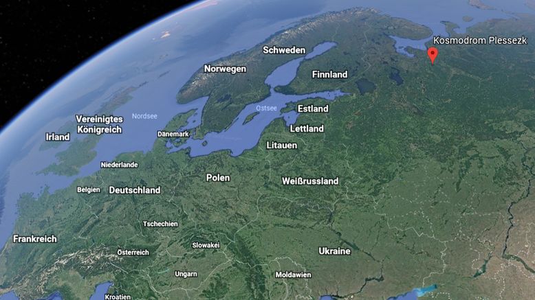 Google Earth Ausschnitt mit Deutschland & Plessezk